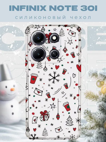 PRINTberries Новогодний чехол для телефона Infinix Note 30i рождество