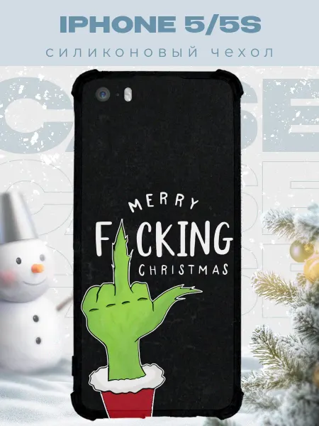 PRINTberries Новогодний чехол для телефона iPhone 5 5S гринч