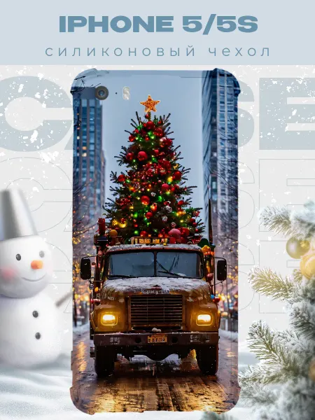 PRINTberries Новогодний чехол для телефона iPhone 5 5S уаз