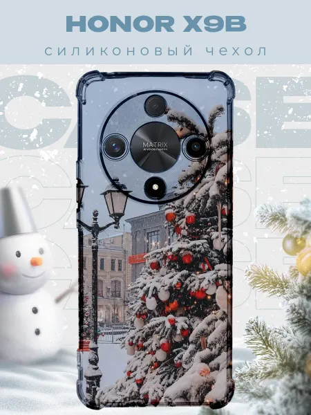 PRINTberries Новогодний чехол для телефона Honor X9B 5G елка