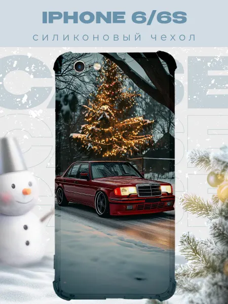 PRINTberries Новогодний чехол для телефона iPhone 6 6S бмв