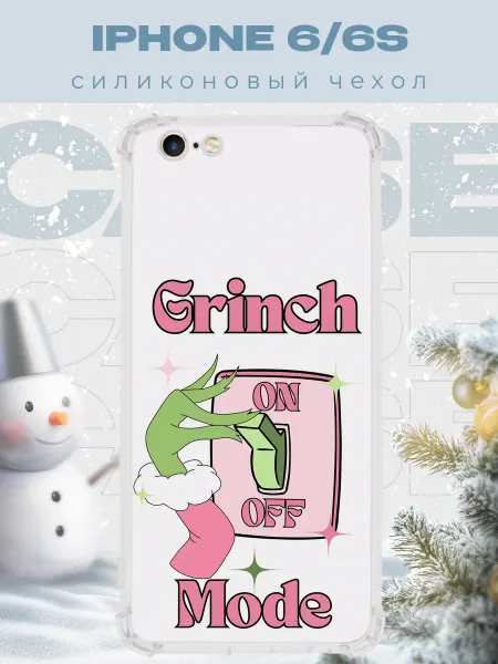 PRINTberries Новогодний чехол для телефона iPhone 6 6S гринч