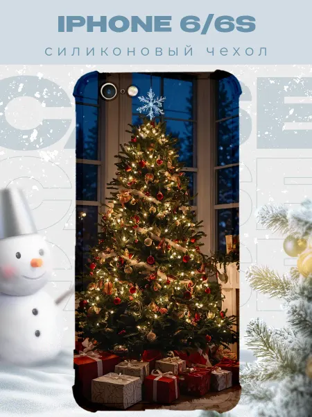 PRINTberries Новогодний чехол для телефона iPhone 6 6S елка