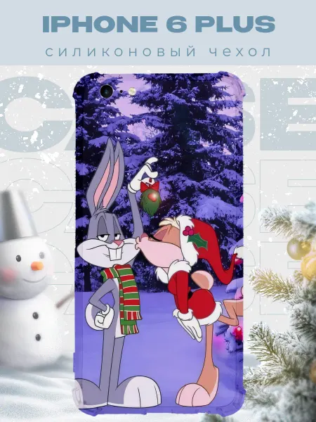 PRINTberries Новогодний чехол для телефона iPhone 6 Plus багс бани