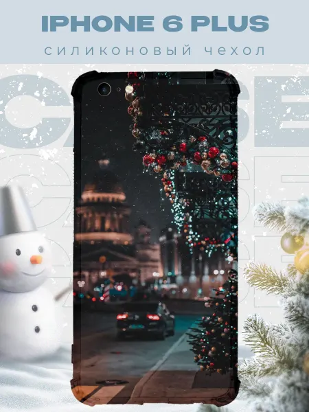 PRINTberries Новогодний чехол для телефона iPhone 6 Plus город