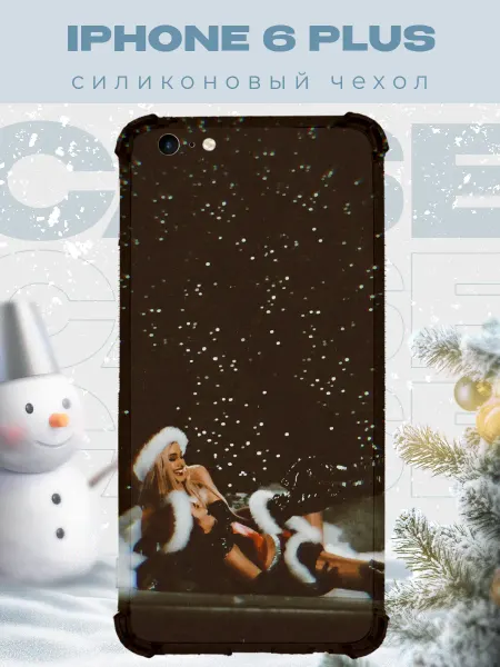 PRINTberries Новогодний чехол для телефона iPhone 6 Plus девушка