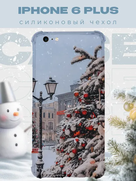 PRINTberries Новогодний чехол для телефона iPhone 6 Plus елка