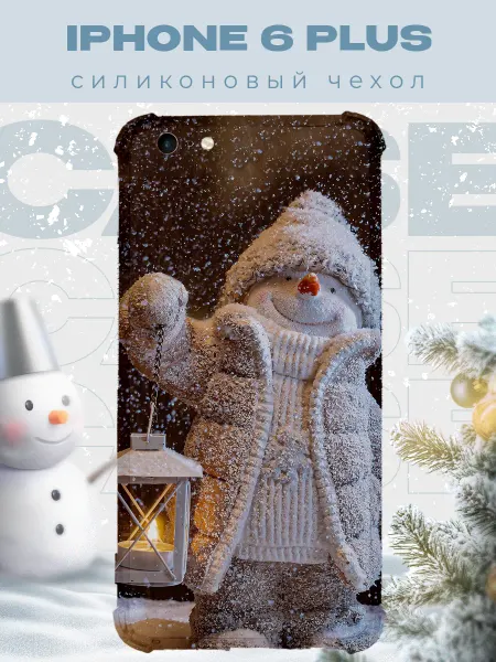 PRINTberries Новогодний чехол для телефона iPhone 6 Plus снеговик