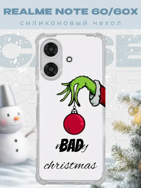 PRINTberries Новогодний чехол для телефона Realme Note 60 60X гринч
