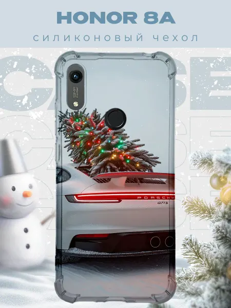PRINTberries Новогодний чехол для телефона Honor 8A порше