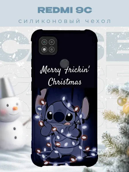PRINTberries Новогодний чехол для телефона Xiaomi Redmi 9C лило и стич