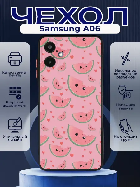 PRINTberries Матовый чехол на SAMSUNG A06 арбузы