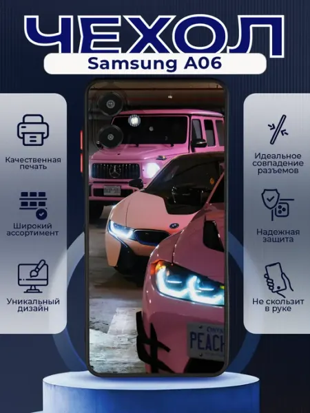 PRINTberries Матовый чехол на SAMSUNG A06 бмв гелик