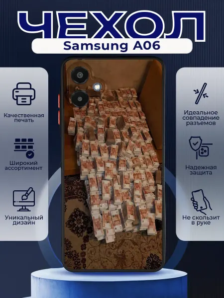 PRINTberries Матовый чехол на SAMSUNG A06 деньги