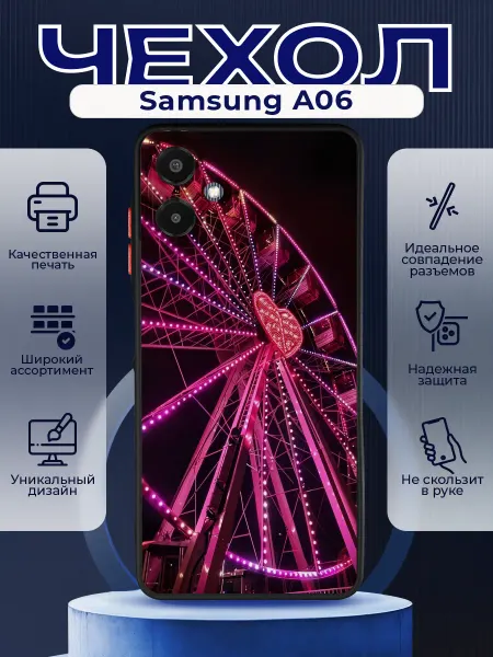 PRINTberries Матовый чехол на SAMSUNG A06 колесо обозрения