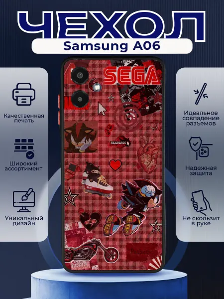 PRINTberries Матовый чехол на SAMSUNG A06 соник
