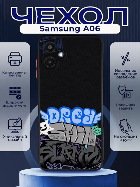 PRINTberries Матовый чехол на SAMSUNG A06 сердца