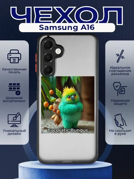 PRINTberries Матовый чехол на SAMSUNG A16 мем Кокосатик бунгус