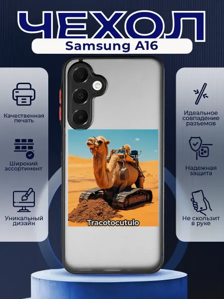 PRINTberries Матовый чехол на SAMSUNG A16 мем Трактотокутоло