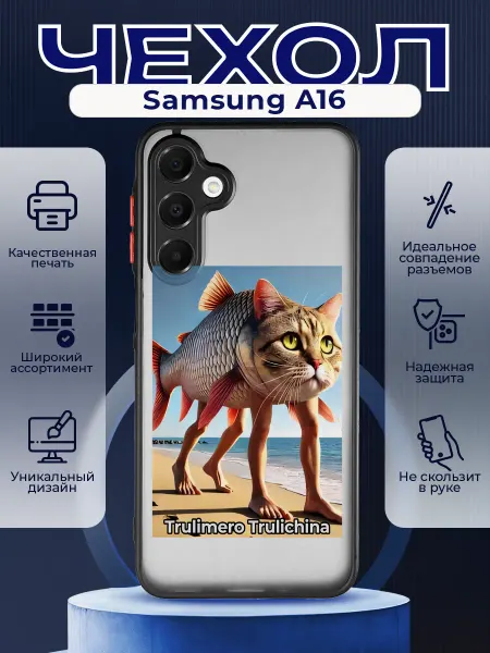 PRINTberries Матовый чехол на SAMSUNG A16 мем Трулимеро Труличина