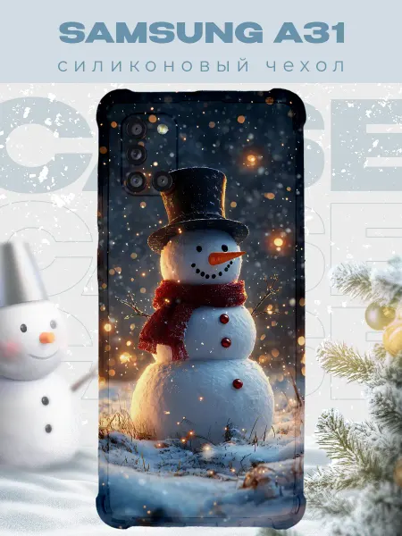 PRINTberries Новогодний чехол для телефона Samsung A31 снеговик