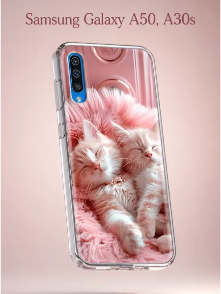 Trendmall Чехол на Samsung Galaxy A50, А30s котята котики (женский)