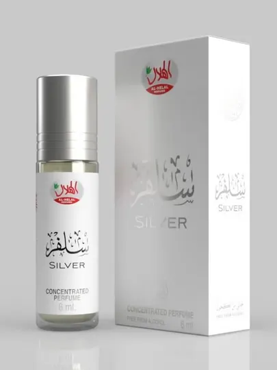 Концентрированные масляные духи Al-Helal Silver, 6 мл