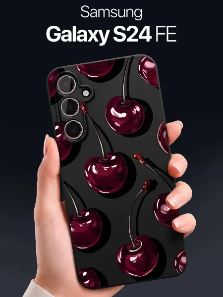 SCDesign Чехол на Samsung Galaxy S24 FE с вишней