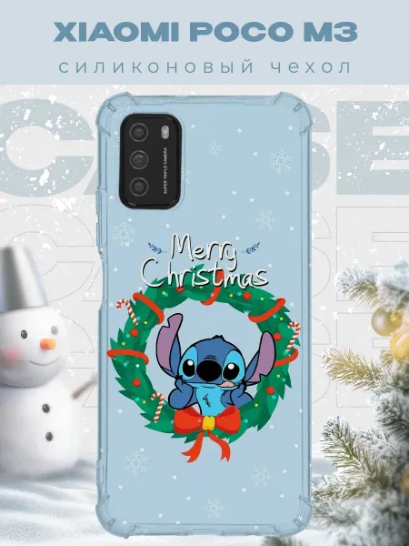 PRINTberries Новогодний чехол для телефона Xiaomi Poco M3 лило и стич