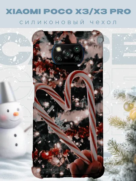 PRINTberries Новогодний чехол для телефона Xiaomi Poco X3 рождество