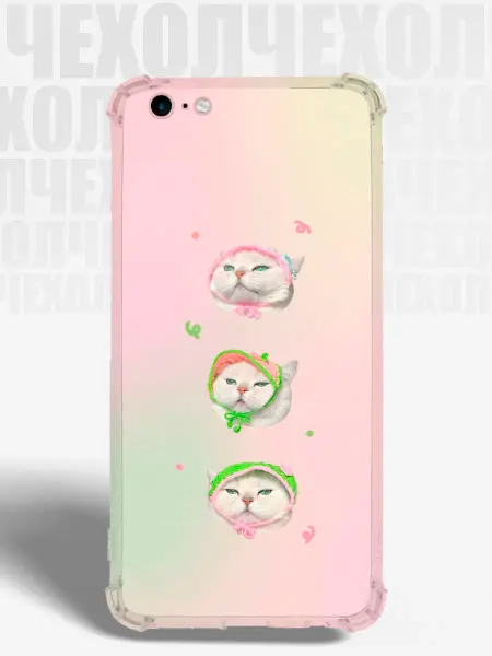 TUDOR. Чехол на iPhone 6 plus котики