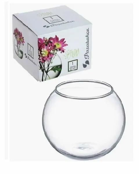 Ваза Pasabahce "Flora", стекло, настольная, 7.9 см, прозрачная, подарочная упаковка