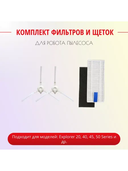 A-Market Комплект фильтров и щеток для робот-пылесоса Tefal, Rowenta