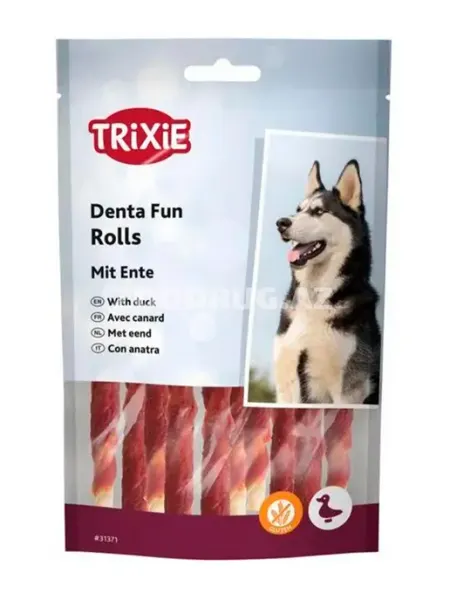 Trixie Лакомство Denta Fun Rolls mit Ente
