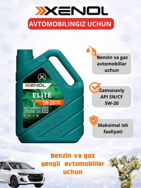 XENOLGENESIS Моторное масло XENOL Elite 5W-20 API SN CF, 4 л