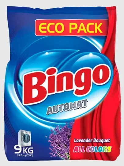 Стиральный порошок Bingo All Colors, автомат с лавандой, 9 кг