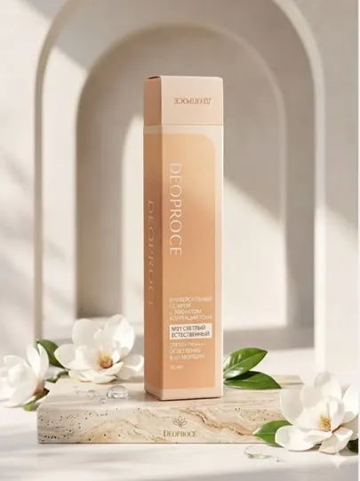 СС-крем для лица Deoproce All Day Skin Fit CC Cream, №21 Pure Light, SPF50+ PA++++, 30 мл