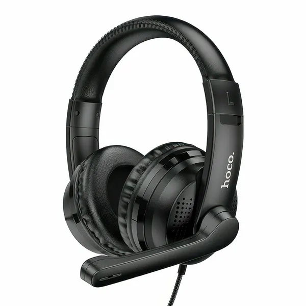 Гарнитура игровая HOCO W103 Magic Tour 3.5 мм + адаптер 2х3.5 мм, 1.2м, накладная, громкость +/- (че