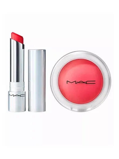 MAC No Work All Glow Play set: Glow Play румяна + Tendertalk бальзам, pH tint, holiday