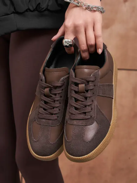 O&V Shoes Кеды кожаные с замшей