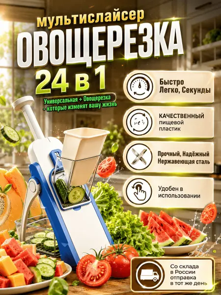 Мультислайсер-овощерезка 24 в 1