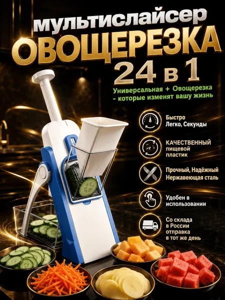 Мультислайсер-овощерезка 24 в 1