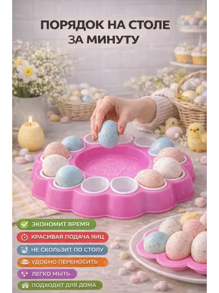 Наборы подарочные7 Пасхальный декор на стол посуда, для яиц и кулича