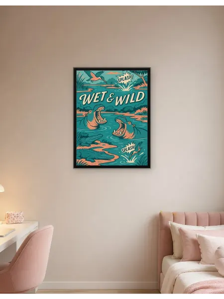 Postersbase Постер Комикс "Мокрые и дикие речные существа" 50x70