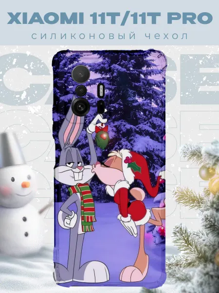 PRINTberries Новогодний чехол для телефона Xiaomi 11T 11T Pro багс бани