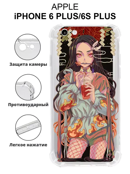 CaseNova Чехол на iPHONE 6 6S PLUS силиконовый с принтом аниме