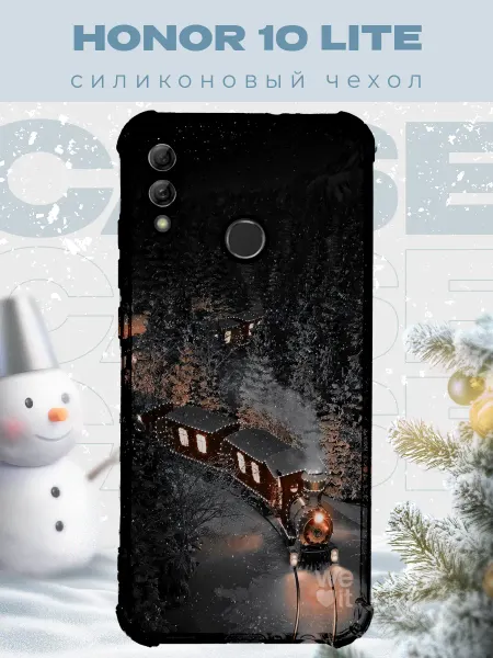 PRINTberries Новогодний чехол для телефона Honor 10 Lite поезд
