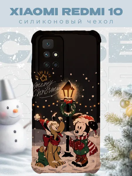 PRINTberries Новогодний чехол для телефона Xiaomi Redmi 10 микки маус