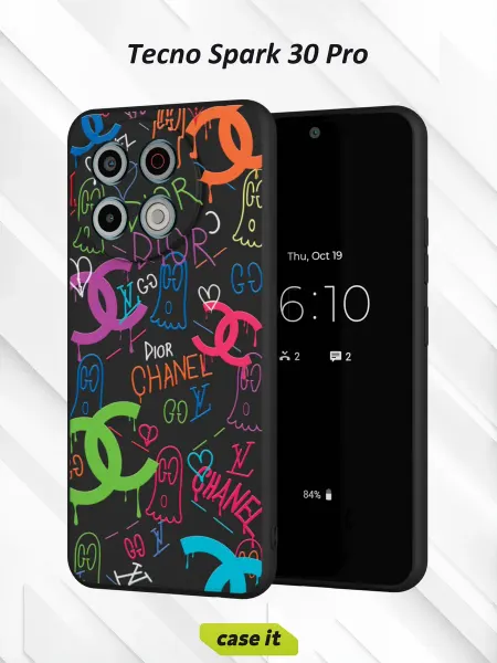Case it Чехол на Tecno Spark 30 Proс принтом Бренды