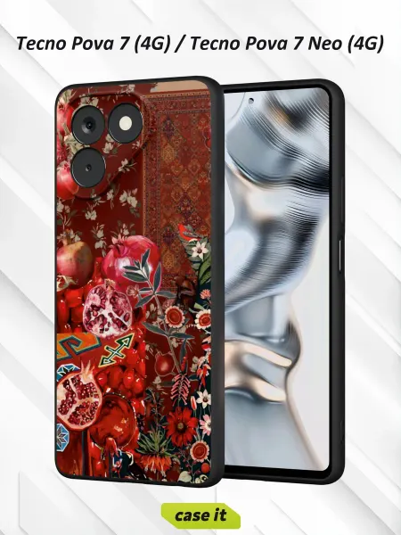Case it Чехол на Tecno Pova 7 Neoс принтом Гранат